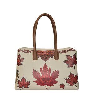 Printed Leather Top Handle Carryall Tote Bag for Women- Work, Daily Use, Gifting